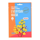 Тканевая маска питательная с коллагеном и экстрактом цветов канолы "Dearboo Collagen & Canola Flower Everyday Mask Nourishing" 27 мл.