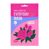 Тканевая маска восстанавливающая с экстрактом розы и зеленого чая "Dearboo Rose & Green Tea Everyday Mask Revitalizing" 27 мл.