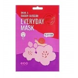 Тканевая маска осветляющая с муцином улитки и экстрактом цветов вишни "Dearboo Snail & Cherry Blossom Everyday Mask Brightening" 27 мл.