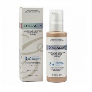 Тональный крем с коллагеном 3 в 1 для сияния кожи "Enough Collagen Whitening Moisture Foundation SPF15" 100 мл.
