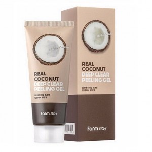 Пилинг-скатка для лица с маслом кокоса "FarmStay Real Coconut Deep Clear Peeling Gel" 100 мл.