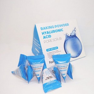 Скраб для лица с гиалуроновой кислотой и содой "FarmStay Baking Powder Hyaluronic Acid Pore Scrub" 7 гр.
