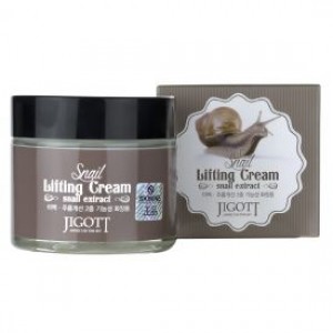 Крем для лица подтягивающий с экстрактом слизи улитки «JIGOTT Snail Lifting Cream» 70 мл.