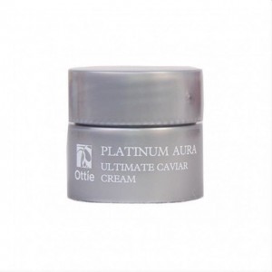 Крем для лица антивозрастной питательный с платиной и икрой "Ottie Miniature Platinum Aura Ultimate Caviar Cream"